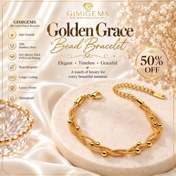 Golden_Grace_Bead_Twisted_Chain_Bracelet