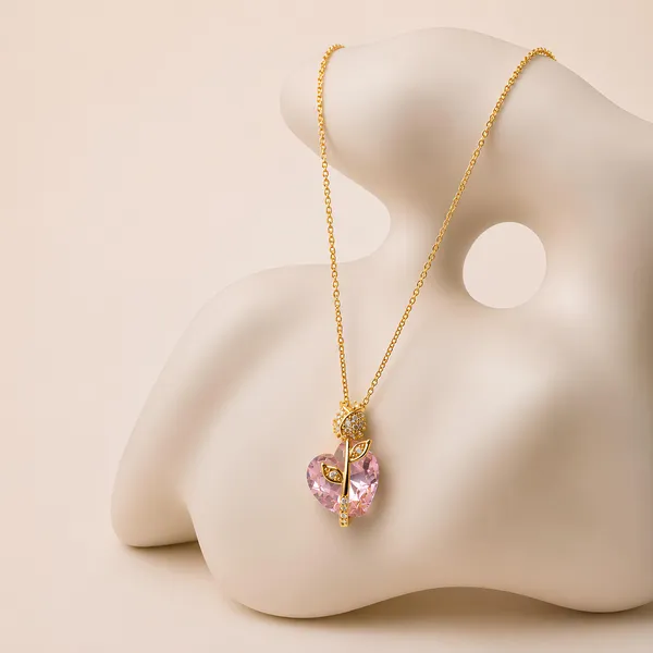 Pink_Crystal_Rose_Heart_Pendant_Necklace_for_Women_|_18K_Gold_Plated_|_Anti_Tarnish_Jewelry
