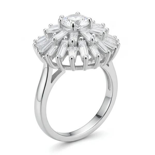 Sparkling_Snowflake_Crystal_Cocktail_Ring_-_Silver_Plated_Statement_Ring_With_Baguette_Stones