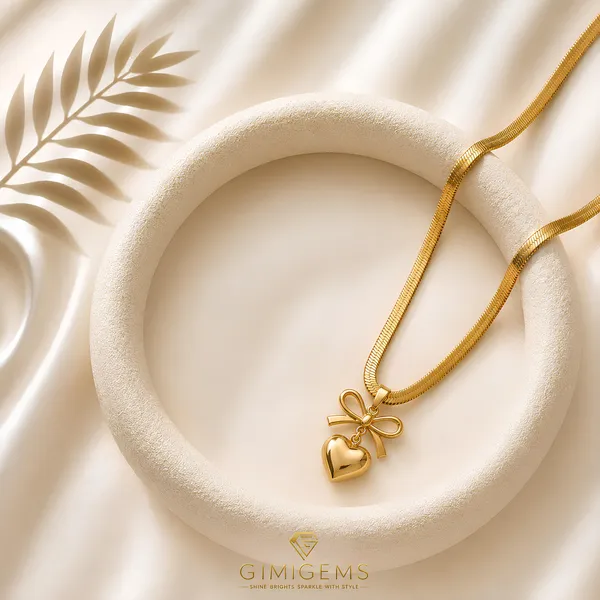 Bow_Heart_Drop_Pendant_Necklace_|_GIMIGEMS_18K_Gold-Plated_Anti-Tarnish_|_316L_Stainless_Steel_Snake_Chain_|_Waterproof_Hypoallergenic_Luxury_Jewellery_for_Women_&_Girls