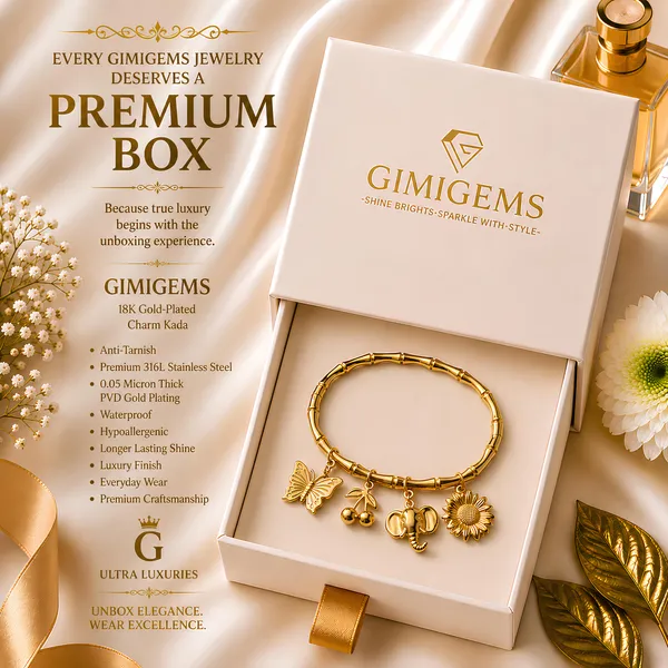 Safari_Nature_Charm_Bracelet_for_Women_|_Butterfly,_Cherry,_Elephant_&_Sunflower_Charms_|_18K_Gold_Plated_|_Anti_Tarnish,_Waterproof_&_Skin_Safe_Jewelry