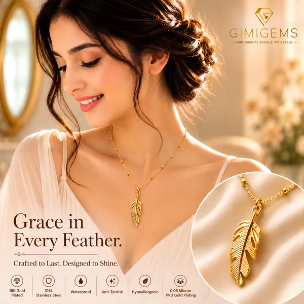 Nature_Feather_Pendant_Necklace_|_GIMIGEMS_18K_Gold-Plated,_Anti-Tarnish_Gold_Feather_Necklace