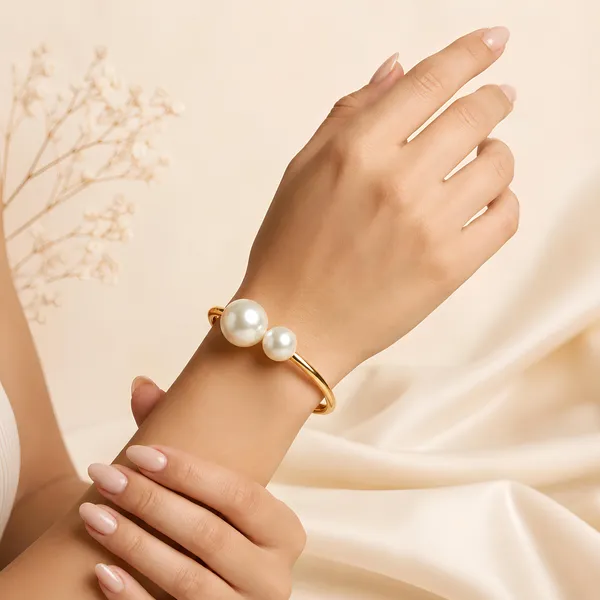 Double_Pearl_Bracelet_Gold_Tone_for_Women_|_Elegant_Open_Cuff_Kada_|_Adjustable_Designer_Bracelet_|_Party_&_Daily_Wear_Jewelry