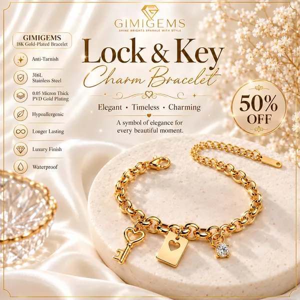 Romantic_Lock_and_Key_Pendant_Charm_Bracelet