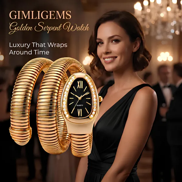 Serpentine_Royale_Snake_Coil_Watch_|_GIMIGEMS_18K_Gold-Plated,_Anti-Tarnish_Snake_Watch_for_Women,_Luxury_Gold_Bracelet_Watch,_Black_Dial,_Crystal_Bezel,_Quartz,_316L_Stainless_Steel,_Waterproof
