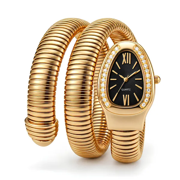 Serpentine_Royale_Snake_Coil_Watch_|_GIMIGEMS_18K_Gold-Plated,_Anti-Tarnish_Snake_Watch_for_Women,_Luxury_Gold_Bracelet_Watch,_Black_Dial,_Crystal_Bezel,_Quartz,_316L_Stainless_Steel,_Waterproof