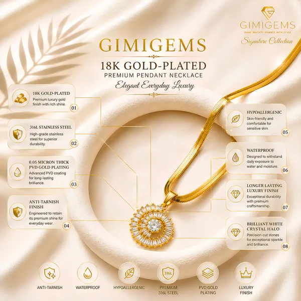Sunburst_Halo_Solitaire_Pendant_Necklace_GIMIGEMS_18K_Gold-Plated,_Anti-Tarnish,_316L_Stainless_Steel_Waterproof_Necklace_for_Women_|_0.05_Micron_Thick_PVD_Gold_Plating_|_Hypoallergenic_Daily_Wear_CZ_Diamond_Pendant_Jewelry_Gift