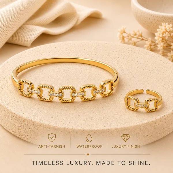 Luxury_Geometric_Link_Bracelet_&_Adjustable_Ring_Combo_Set_for_Women_|_GIMIGEMS_18K_Gold-Plated_Anti-Tarnish_316L_Stainless_Steel_Waterproof_Hypoallergenic_Luxury_Jewelry
