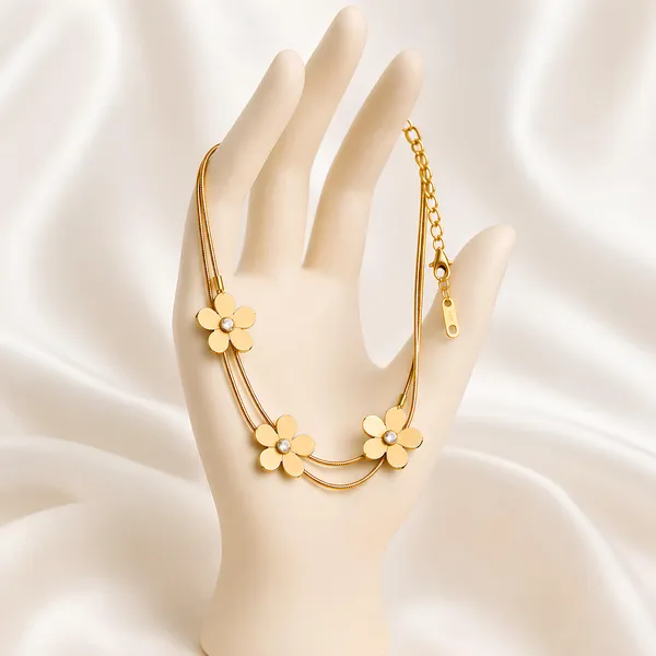 Triple_Daisy_Pearl_Flower_Bracelet_|_GIMIGEMS_18K_Gold-Plated,_Anti-Tarnish_|_Waterproof,_Hypoallergenic,_Layered_Snake_Chain_Bracelet_for_Women