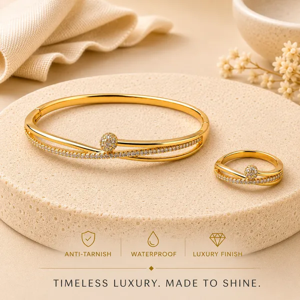 Twisted_Infinity_Adjustable_Bracelet_&_Ring_Combo_Set_|_GIMIGEMS_18K_Gold-Plated,_Anti-Tarnish,_316L_Stainless_Steel,_0.05_Micron_Thick_PVD_Gold_Plating,_Waterproof,_Hypoallergenic_Luxury_Jewelry_for_Women