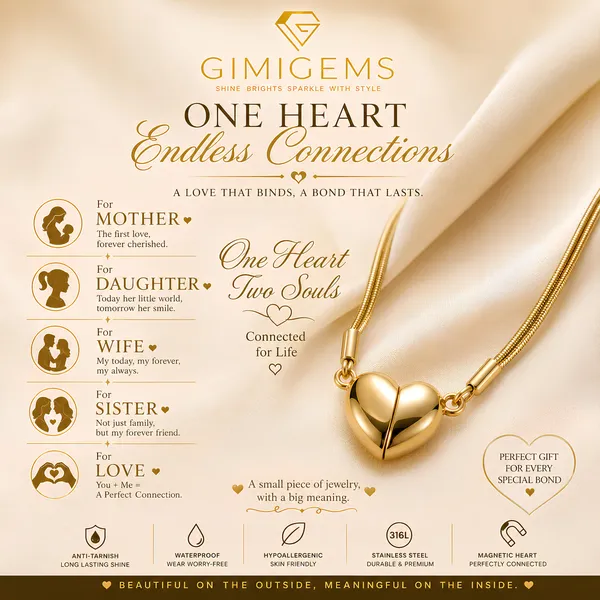 Anti_Tarnish_Gold_Tone_Magnetic_Heart_Pendant_Necklace_for_Women_&_Girls,_Elegant_Heart_Shape_Chain,_Minimalist_Jewellery_for_Daily_Wear,_Party_&_Gift