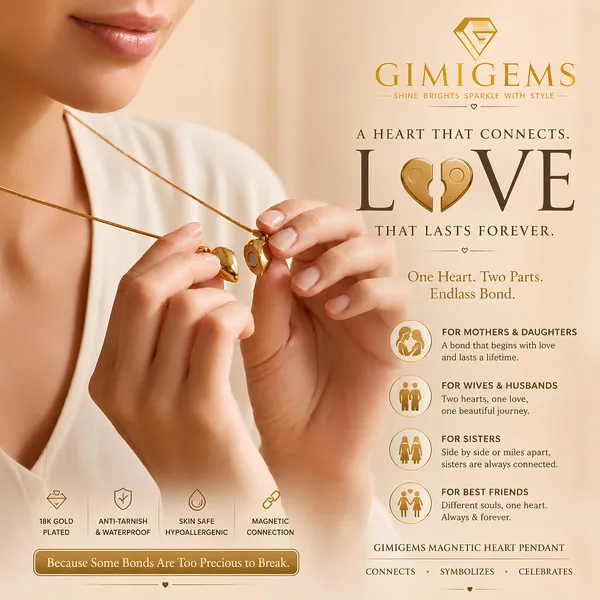 Anti_Tarnish_Gold_Tone_Magnetic_Heart_Pendant_Necklace_for_Women_&_Girls,_Elegant_Heart_Shape_Chain,_Minimalist_Jewellery_for_Daily_Wear,_Party_&_Gift