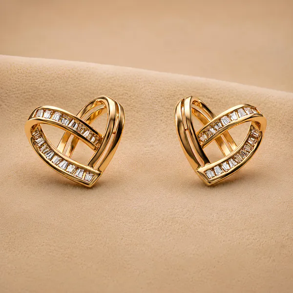 Gold-Toned_Heart-Shaped_Earrings_With_Baguette_Stone_Detailing