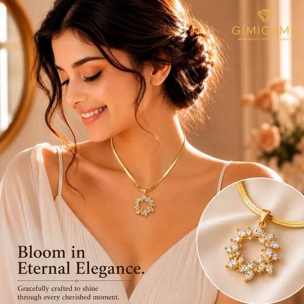 Floral_Bloom_Wreath_Pendant_Necklace_GIMIGEMS_18K_Gold-Plated,_Anti-Tarnish_316L_Stainless_Steel_CZ_Crystal_Pendant_Necklace_for_Women_|_Waterproof_|_Hypoallergenic_|_Premium_PVD_Gold_Plated_|_Daily_Wear_|_Gift_for_Girls_&_Women