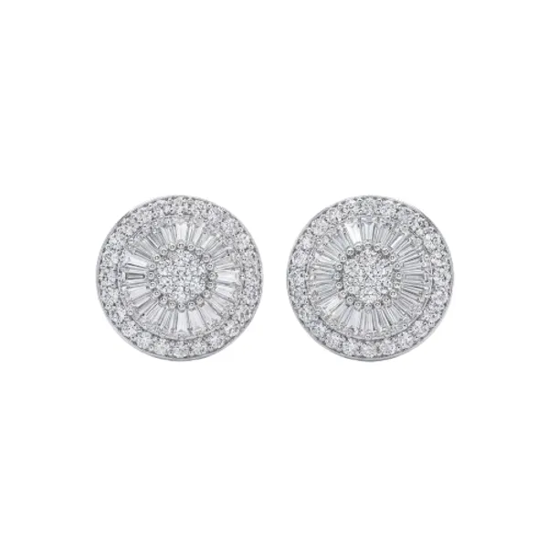 Sparkling_Round_Crystal_Stud_Earrings_-_Silver_Tone