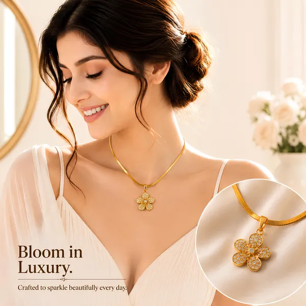 Floral_Crystal_Blossom_Pendant_Necklace_GIMIGEMS_18K_Gold-Plated,_Anti-Tarnish_316L_Stainless_Steel_Flower_Pendant_Necklace_for_Women_|_Waterproof_|_Hypoallergenic_|_.05_Micron_Thick_PVD_Gold_Plating_|_Daily_Wear_Luxury_Jewelry_Gift