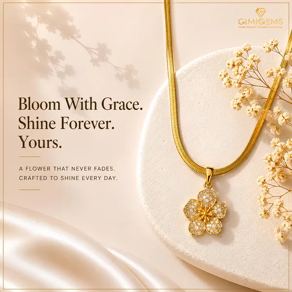 Floral_Blossom_Pendant_Necklace_GIMIGEMS_18K_Gold-Plated,_Anti-Tarnish_316L_Stainless_Steel_Flower_Pendant_Necklace_for_Women_|_Waterproof_|_Hypoallergenic_|_0.05_Micron_Thick_PVD_Gold_Plating_|_Luxury_Daily_Wear_Jewelry_Gift
