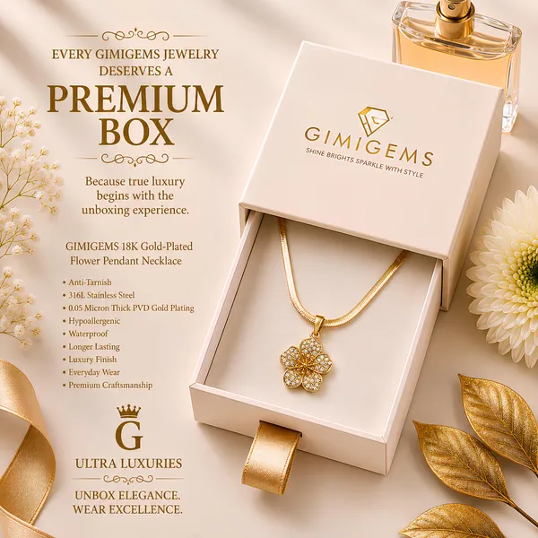Floral_Blossom_Pendant_Necklace_GIMIGEMS_18K_Gold-Plated,_Anti-Tarnish_316L_Stainless_Steel_Flower_Pendant_Necklace_for_Women_|_Waterproof_|_Hypoallergenic_|_0.05_Micron_Thick_PVD_Gold_Plating_|_Luxury_Daily_Wear_Jewelry_Gift