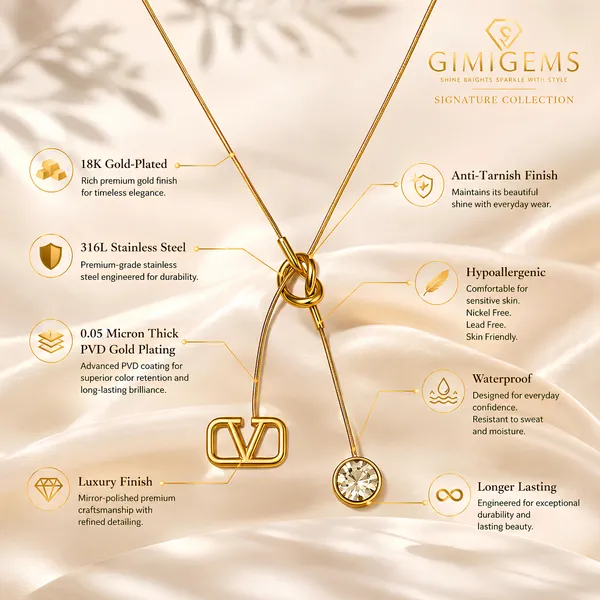 Stylish_Gold-Tone_Vd_Logo_Adjustable_Bracelet_With_Crystal_Charm