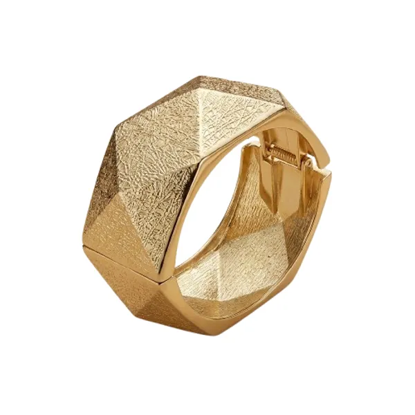 Faceted_Gold-Tone_Hinged_Bangle_Bracelet