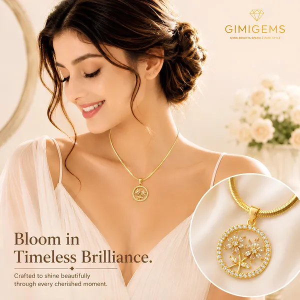 Flora_Halo_Crystal_Pendant_Necklace_for_Women_|_GIMIGEMS_18K_Gold-Plated,_Anti-Tarnish,_316L_Stainless_Steel,_.05_Micron_Thick_PVD_Gold_Plating,_Waterproof,_Hypoallergenic_Luxury_Daily_Wear_Jewelry