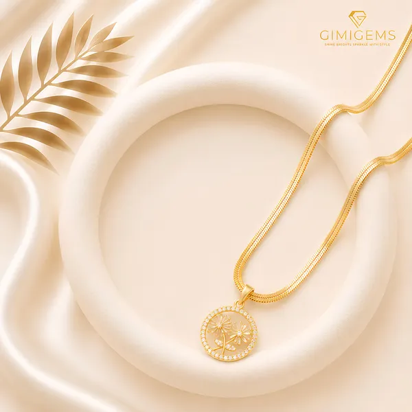 Flora_Halo_Crystal_Pendant_Necklace_for_Women_|_GIMIGEMS_18K_Gold-Plated,_Anti-Tarnish,_316L_Stainless_Steel,_.05_Micron_Thick_PVD_Gold_Plating,_Waterproof,_Hypoallergenic_Luxury_Daily_Wear_Jewelry