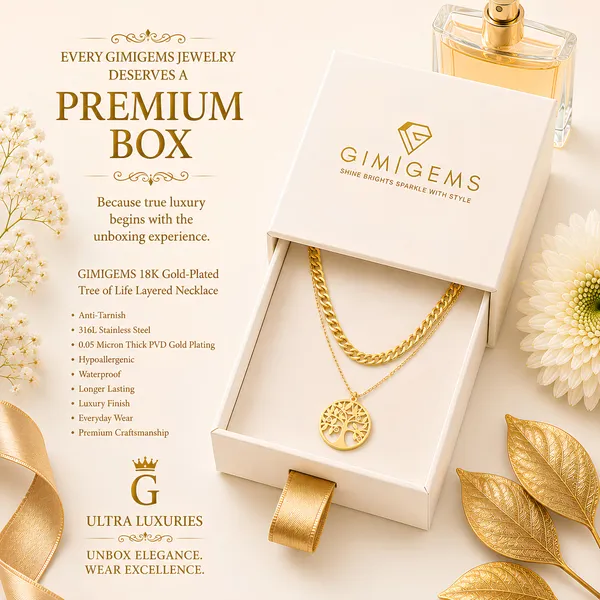 Gold-Toned_Layered_Chain_Necklace_With_Tree_Of_Life_Pendant