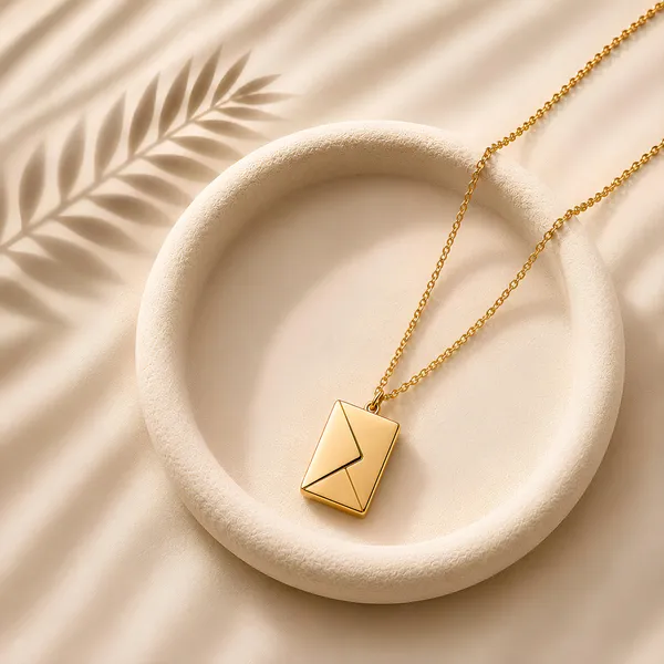 Golden_Rectangular_Envelope_Pendant_Necklace