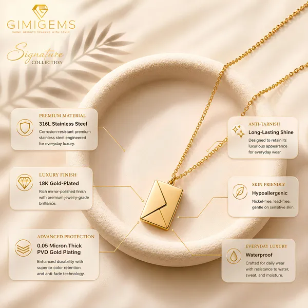 Golden_Rectangular_Envelope_Pendant_Necklace