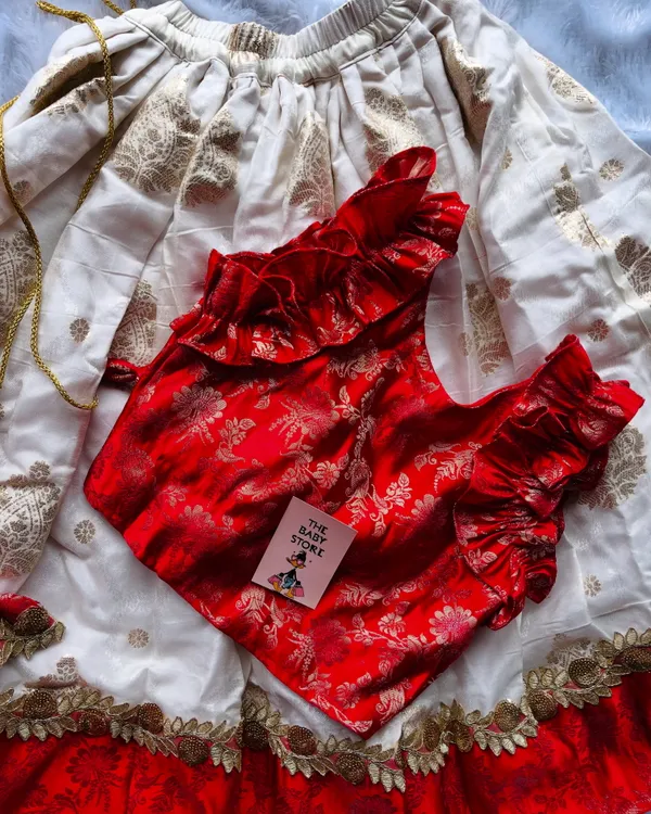 Red_Brocadee_Floral_Embroidery_Ethnic_Blouse_For_Kids_Girls