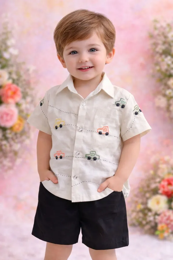 Little_Roadster_Embroidered_Shirt_&_Shorts_Set