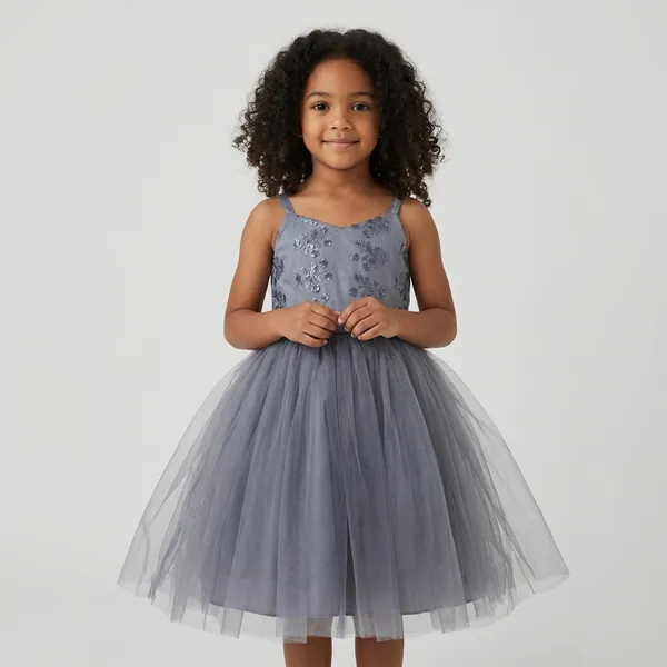 Grey_Organza_Floral_Embroidered_Organza_Dress_For_Kids_Girls