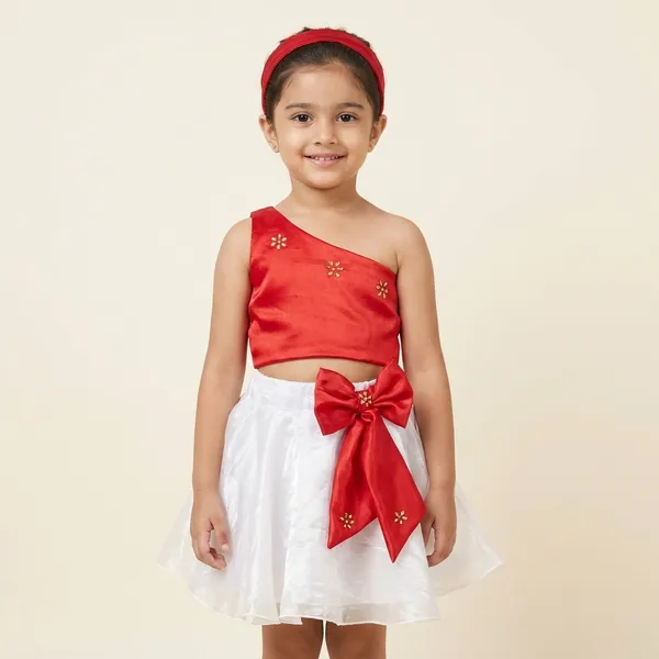 Red_And_White_Polyester_Floral_Embellished_Party_Dress_For_Kids_Girls