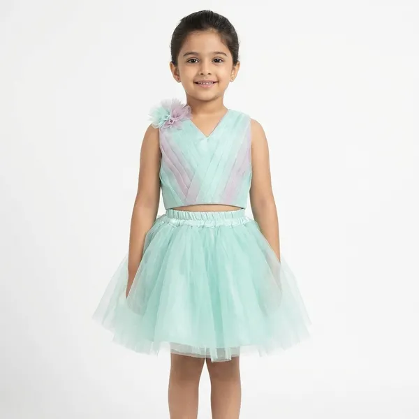 Mint_Green_Tulle_Tulle_Tutu_Tutu_Skirt_Set_For_Kids_Girls