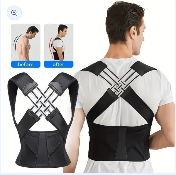 Black_Adjustable_Back_Posture_Corrector_Slouching_Relieve_Pain_Belt
