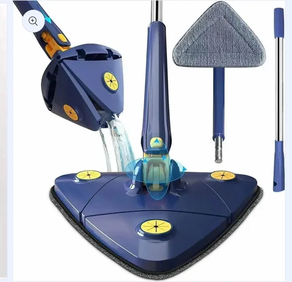 Blue_360_Degree_Rotatable_Triangle_Mop_Stainless_Steel