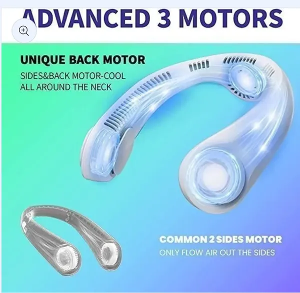 White_Portable_Bladeless_Hanging_Rechargeable_Neck_Fan