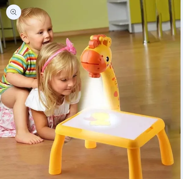 Yellow_Projector_Drawing_Desk,_Painting_Board_For_Kids