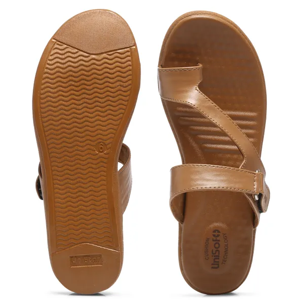 Beige_Synthetic_Leather_Premium_Slippers_For_Women