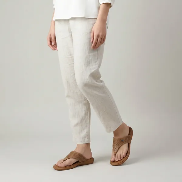 Beige_Synthetic_Leather_Premium_Slippers_For_Women