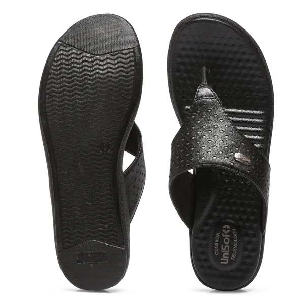 Black_Synthetic_Leather_Premium_Slippers_For_Women