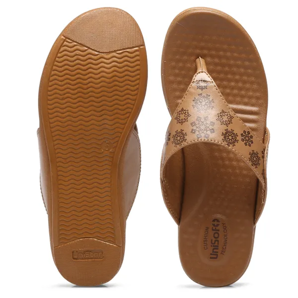 Beige_Synthetic_Leather_Premium_Slippers_For_Women