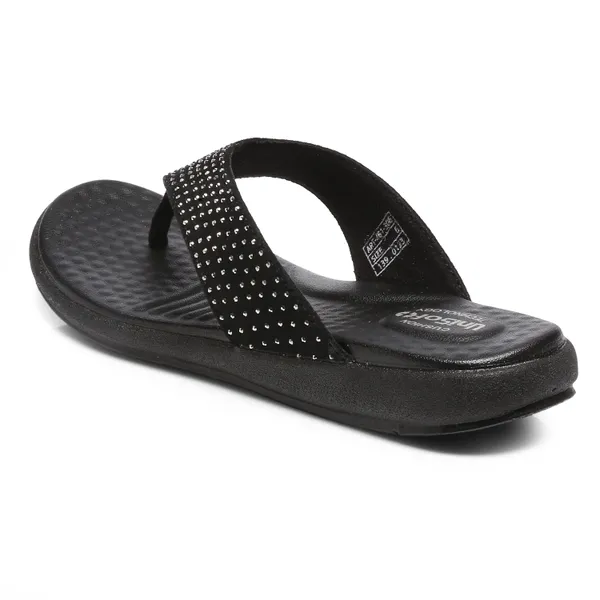 Black_Synthetic_Leather_Premium_Slippers_For_Women