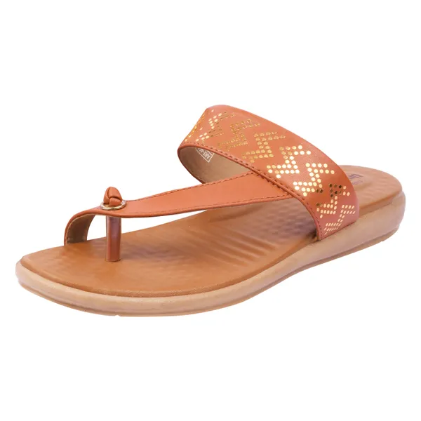 Tan_Synthetic_Leather_Premium_Slippers_For_Women