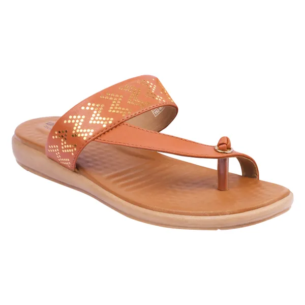 Tan_Synthetic_Leather_Premium_Slippers_For_Women