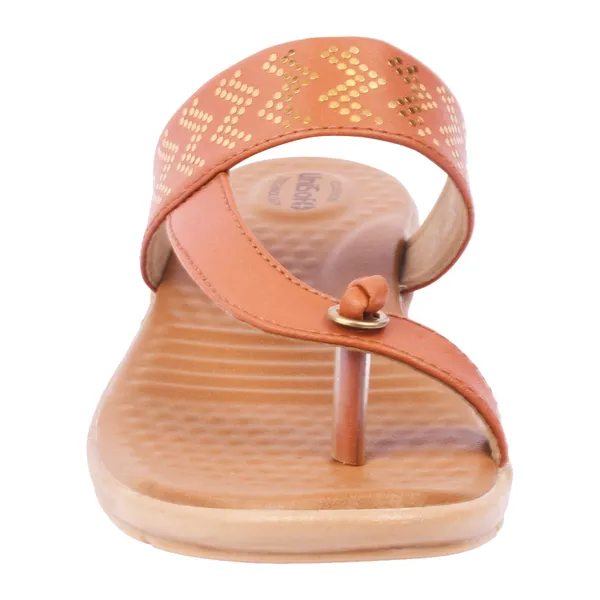 Tan_Synthetic_Leather_Premium_Slippers_For_Women