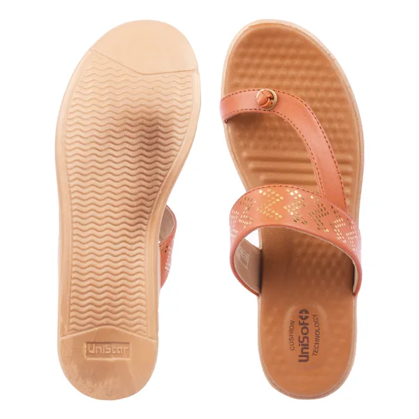 Tan_Synthetic_Leather_Premium_Slippers_For_Women