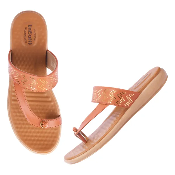 Tan_Synthetic_Leather_Premium_Slippers_For_Women