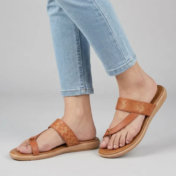 Tan_Synthetic_Leather_Premium_Slippers_For_Women