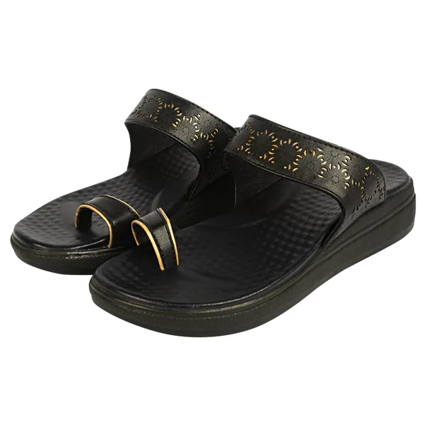 Black_Synthetic_Leather_Premium_Slippers_For_Women